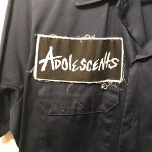 Adolescents button down punk shirt